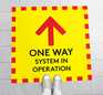 One Way Arrow Floor Stickers